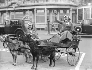 Off for a trot at Brighton. Two girl visits to Brighton on Whit Monday, try a