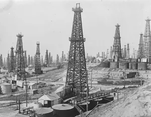 How oil obtrudes on one of the worlds most beautiful cities. Oil wells in