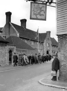 The Old Flying Horse Inn at Broughton Aluph in Ashford, Kent - dates from 1400 when