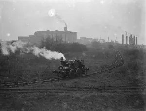 Smoke Prints: An old locomotive in Erith, London. 1939