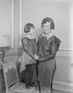 The old and the new Peter Pan. A Peter Pan party was held at Claridges Hotel