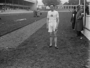 Olympic games at Antwerp. James Wilson ( Great Britain ) winner 1st round, heat one