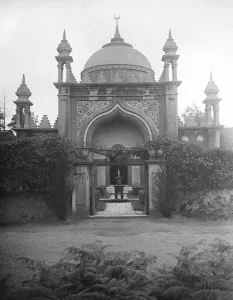 Dome Prints: An open - air ceremony at the Woking mosque. 25 July 1923