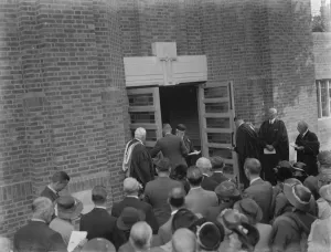 The opening of the Congregational Church in Eltham, Kent. 1938
