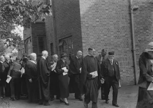 The opening of the Congregational Church in Eltham, Kent. 1938
