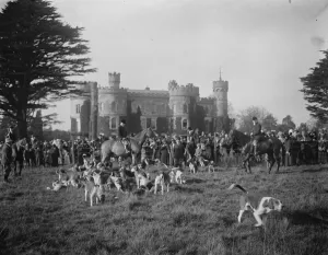 Opening meet of Eridge Hunt at Eridge Castle. The meet in the Castle Grounds. 8