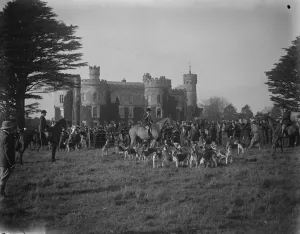 Opening meet of Eridge Hunt at Eridge Castle. The meet in the Castle Grounds. 8