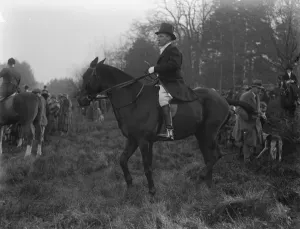 Opening Meet of the Eridge Hunt at Eridge Castle, near Tunbridge Wells. Mr Burdett Coutts