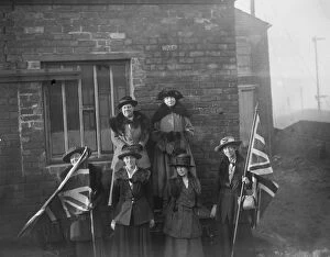 Suffragette Collection: Opening of Miss Christabel Pankhursts campaign at Smethwick, Staffordshire 28 November
