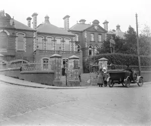 Opening of the new wing of Merthyr General Hospital An exterior view of the Merthyr