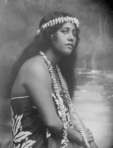 Indigenous Prints: Original caption: Beauty of the South Seas. Elsie Wanoni, recently declared