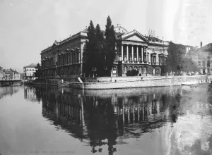 Palace of Justice burned down at Ghent of Belgium Yhe Palais de Justice, Ghent