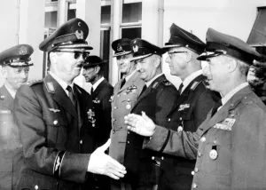 Paris, France: shown in the Paris suburb of Fontainebleau yesterday as Lt. General
