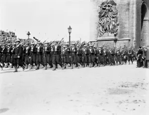 Paris Victory March British Naval detachment in the procession 14 July 1919
