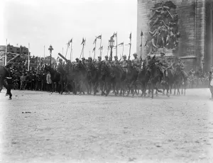 Paris Victory March French cavalry on the march 14 July 1919