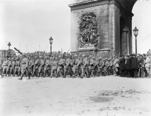 Paris Victory March Polish troops in procession 14 July 1919