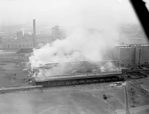 Park Royal Brewery a blaze. A fierce fire raged for hours in buildings at the Guinness Brewery
