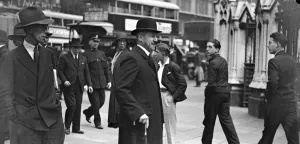 Bowler Hat Prints: Parliament re - assembles. Walking to the Houses of Parliament, Sir Herbert Samuel