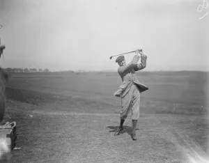 Golf Prints: Parliamentary golf at Sandwich Lord Forster driving 12 June 1920