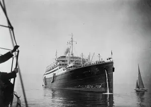 The passenger liner, SS Vulcania of the Italian Cosulich Line. January 1929
