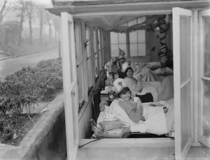 Uniforms Prints: Patients at Livingstone Hospital in Dartford, Kent. 1936