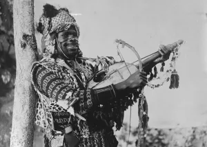 A patriotic subjects of his majesty A picture from Sudan showing a native warrior