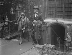 Peers wedding. Lord Holmpatrick and Lady Edina Ainsworth were married at the Savoy Chapel