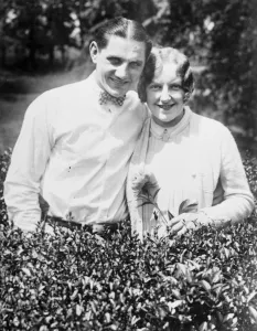Pete Latzio. Posed with wife. 1927