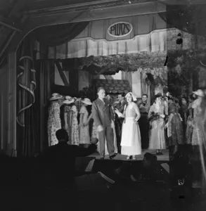 Petts Wood Operatic Society performing on stage. 1936