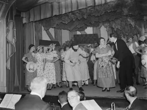 Petts Wood Operatic Society performing on stage. 1936