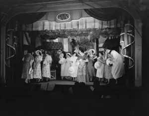 Petts Wood Operatic Society performing on stage. 1936