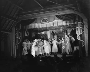 Petts Wood Operatic Society performing on stage. 1936
