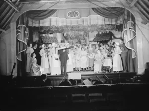 Petts Wood Operatic Society performing on stage. 1936