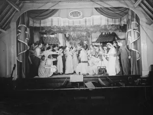 Petts Wood Operatic Society performing on stage. 1936