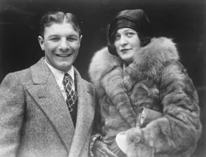 Phil Rosenberg. Posed with fiancee. 1927