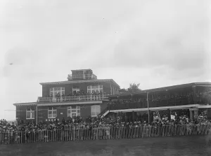 Picture of Goodwood specially taken for Mr Hubbard. The crowded course. August 1929