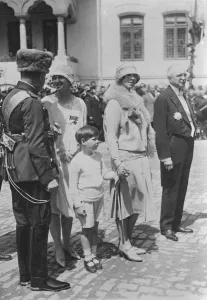 A picture taken last week showing Prince Michael ( now King Michael I ) holding his mothers hand