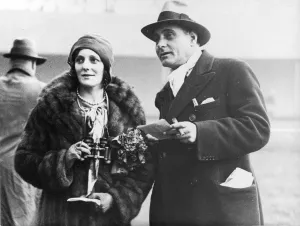 Pictured at the Derby races are the actors, Mr and Mrs Henry Edwards ( Mrs Edwards