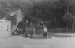 Pilgrims at Lourdes in south-western France The Miraculous Grotto at Lourdes where 20