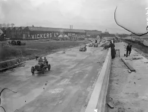 Pioneer racing motorist recalls old records at opening of new Brooklands course