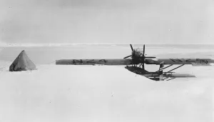 The polar flight The N 24 in the ice that closed round in on it on landing 6 July 1925