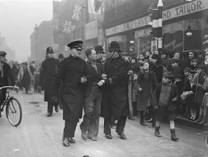 Police arrest man as king and queen arrived at Peoples Palace. As the king