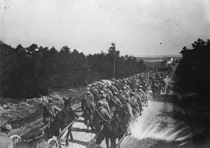 Polish regiment on the march 6 August 1920
