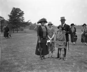 Polo at the Hurlingham Club, London - the British Army versus America. Lady Semphill
