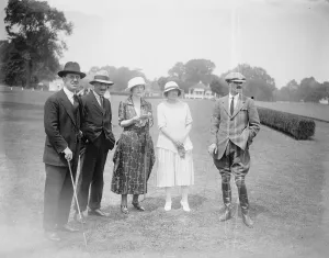 Event Prints: At the Polo Pony show at the Roehampton Club. From left to right; Comte De Velayos