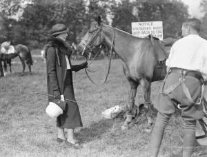 Polo at the Ranelagh Club, West London. At the match between the, Royal Horse