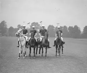 Polo at Ranelagh - the Royal Horse Artillery team versus the 16 / 5 Lancers