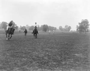 Polo Pony Prints: Polo at Roehampton, Early Risers Earl of Beatty and Lord Londonderry