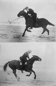 Sport Prints: Polo on the sands. How an American minister keeps fit Mr R M Tobin the AMerican