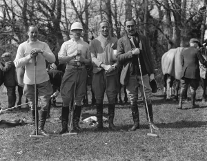 Event Prints: Polo at Tidworth. The English team practising for their upcoming matches